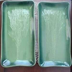 Southern Living At Home Green Pine Sprig Platter